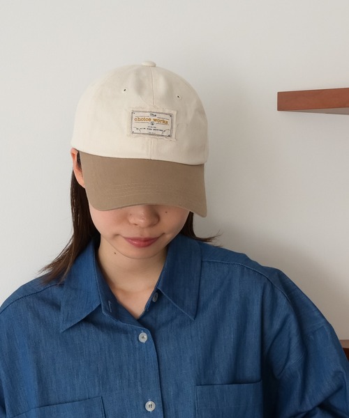 CANAL JEAN(キャナルジーン)の「choice_cnl 配色CAP(キャップ・レディース・ネイビー/ブラウン/カーキ・ONE SIZE)」の2枚目の写真
