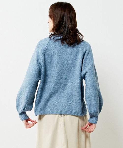 MELROSE claire（メルローズ クレール）の「【ウォッシャブルで程よくゆったり♪ワイドリブハイネックニットプルオーバー】（ニット/セーター・レディース・キナリ/ブルー/ブラック/オレンジ・FREE）」の22枚目の写真