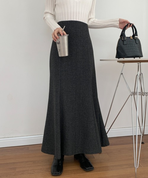 ABITOKYO（アビトーキョー）の「ツイード マーメイドロングスカート（スカート・レディース・ブラック/ブラウン/グレー/グリーン/ベージュ/ワインレッド・S/M）」の10枚目の写真