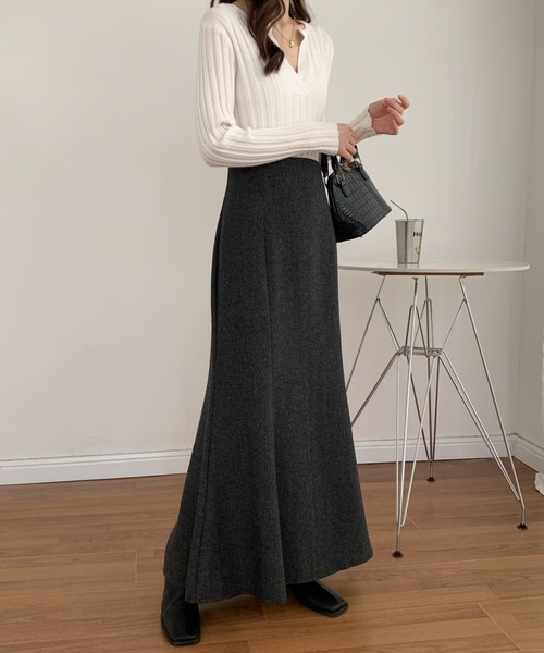 ABITOKYO（アビトーキョー）の「ツイード マーメイドロングスカート（スカート・レディース・ブラック/ブラウン/グレー/グリーン/ベージュ/ワインレッド・S/M）」の11枚目の写真