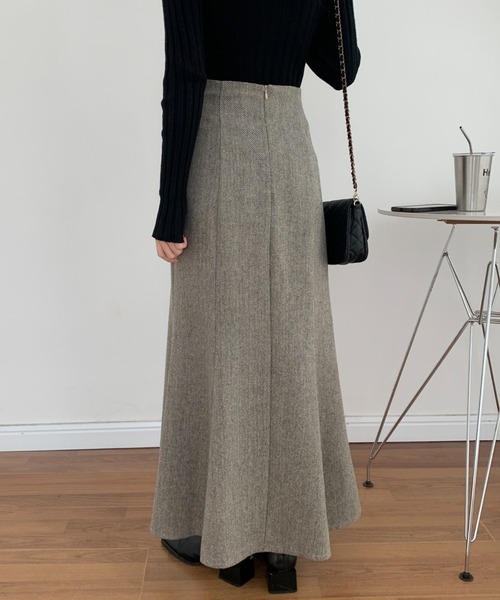 ABITOKYO（アビトーキョー）の「ツイード マーメイドロングスカート（スカート・レディース・ブラック/ブラウン/グレー/グリーン/ベージュ/ワインレッド・S/M）」の19枚目の写真