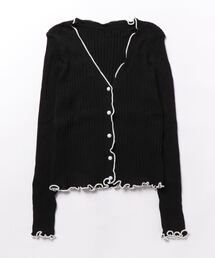 【OKUOKU 0909】メロウフリルカーディガン oku-tops-684431984022-1783