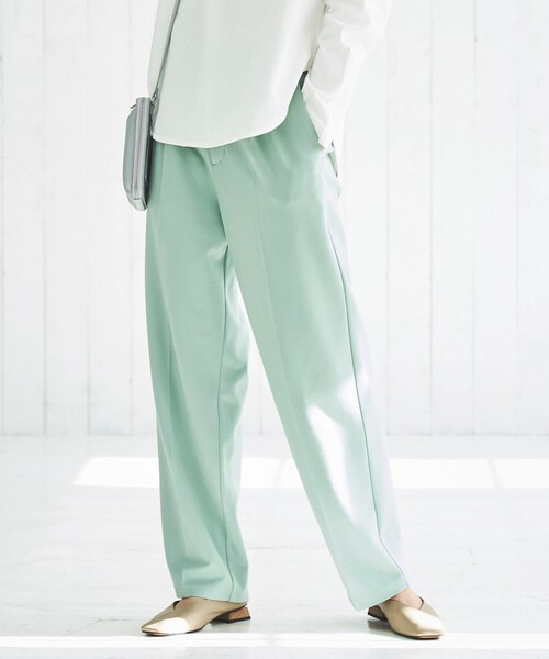 coen(コーエン)の「ポンチリラックスストレッチテーパードパンツ(スラックス・レディース・ブラック/ライトブルー/ライム・S/M/L)」の3枚目の写真
