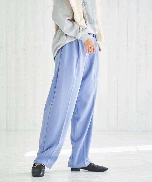 coen(コーエン)の「ポンチリラックスストレッチテーパードパンツ(スラックス・レディース・ブラック/ライトブルー/ライム・S/M/L)」の9枚目の写真