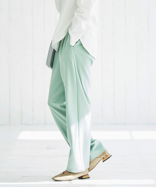 coen(コーエン)の「ポンチリラックスストレッチテーパードパンツ(スラックス・レディース・ブラック/ライトブルー/ライム・S/M/L)」の10枚目の写真