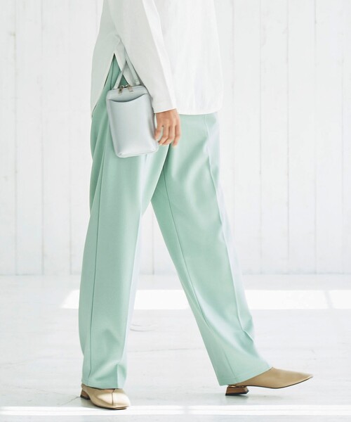coen(コーエン)の「ポンチリラックスストレッチテーパードパンツ(スラックス・レディース・ブラック/ライトブルー/ライム・S/M/L)」の12枚目の写真