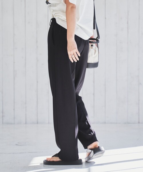 coen(コーエン)の「ポンチリラックスストレッチテーパードパンツ(スラックス・レディース・ブラック/ライトブルー/ライム・S/M/L)」の13枚目の写真