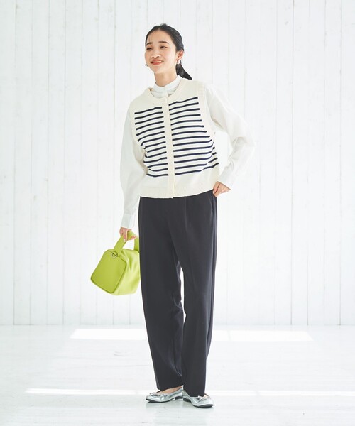 coen(コーエン)の「ポンチリラックスストレッチテーパードパンツ(スラックス・レディース・ブラック/ライトブルー/ライム・S/M/L)」の21枚目の写真