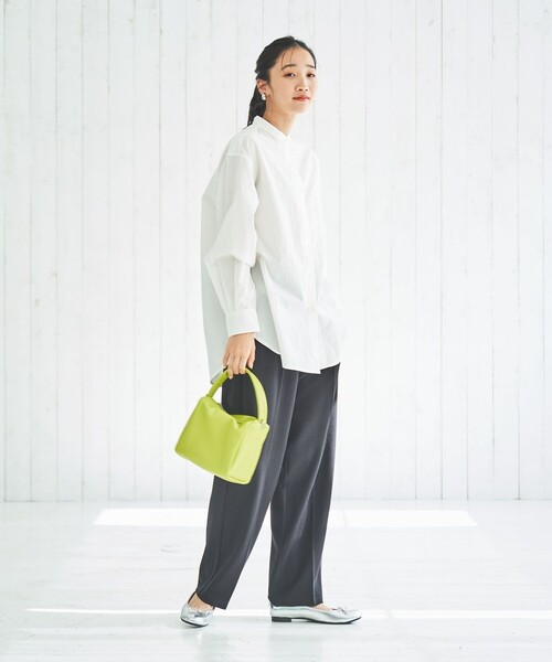 coen(コーエン)の「ポンチリラックスストレッチテーパードパンツ(スラックス・レディース・ブラック/ライトブルー/ライム・S/M/L)」の22枚目の写真