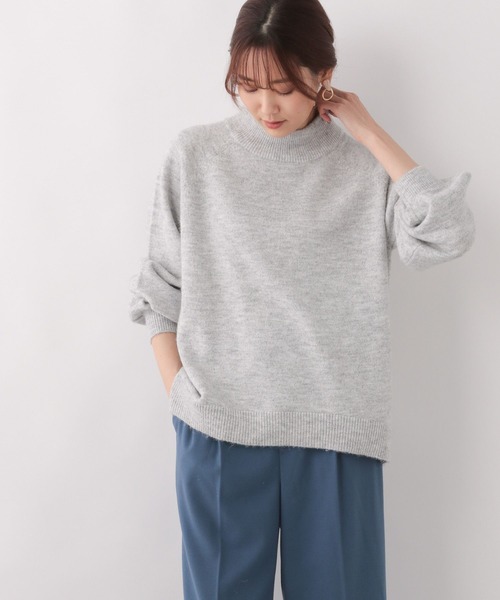 GLOBAL WORK(グローバルワーク)の「Hugmeニットラメハイネックプルオーバー/MATINEE LINE/164172(ニット/セーター・レディース・ベージュ/ライトグレー/ブラック/オフホワイト・MEDIUM/LARGE)」の4枚目の写真