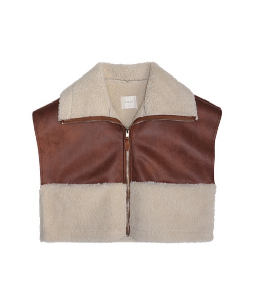 AMAIL（アマイル）の「Docking boa vest（ベスト・レディース・ブラック/ブラウン・FREE）」の13枚目の写真