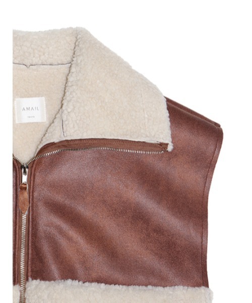 AMAIL（アマイル）の「Docking boa vest（ベスト・レディース・ブラック/ブラウン・FREE）」の15枚目の写真