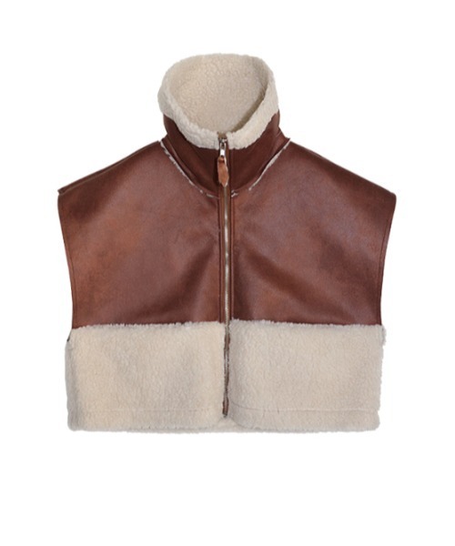 AMAIL（アマイル）の「Docking boa vest（ベスト・レディース・ブラック/ブラウン・FREE）」の18枚目の写真