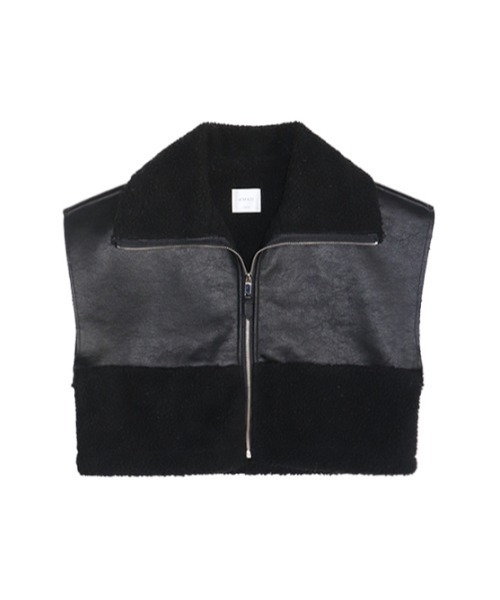 AMAIL（アマイル）の「Docking boa vest（ベスト・レディース・ブラック/ブラウン・FREE）」の12枚目の写真