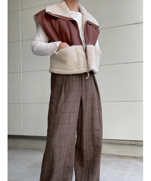 AMAIL（アマイル）の「Docking boa vest（ベスト・レディース・ブラック/ブラウン・FREE）」の22枚目の写真