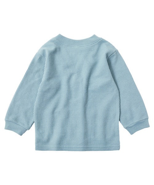 devirock（デビロック）の「UVカット ワッフルカーディガン（カーディガン/ボレロ・キッズ・ブラック/ブルー系その他/スモークピンク/グリーン系その他/オートミール/イエロー系1/パープル系・100cm/110cm/160cm/120cm/130cm/140cm/150cm）」の17枚目の写真