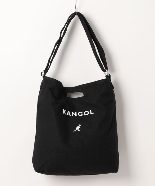 KANGOL（カンゴール）の「【KANGOL(カンゴール)】 2WAY ロゴ プリント トートバッグ（トートバッグ・メンズ・オフホワイト/ブラック・FREE）」の5枚目の写真