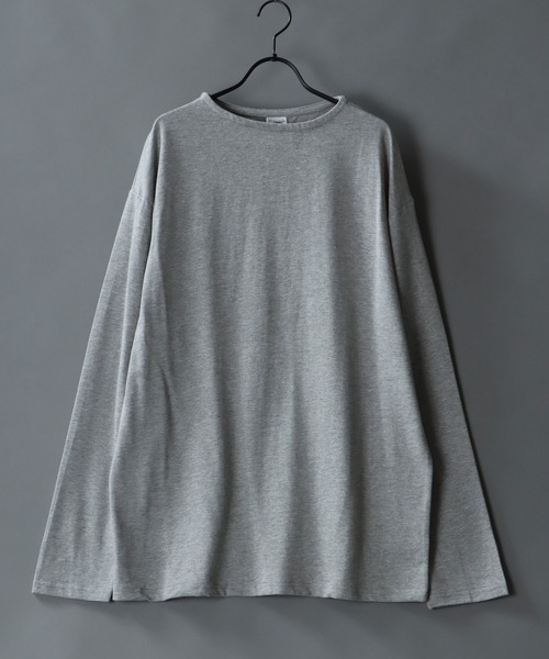 SITRY(シトリー)の「Heavy weight boat neck T-shirt/ヘビーウェイト ボートネックTシャツ(Tシャツ/カットソー・メンズ・ブラック/ホワイト/ネイビー/ヘザーグレー/チャコールグレー・M/L)」の1枚目の写真