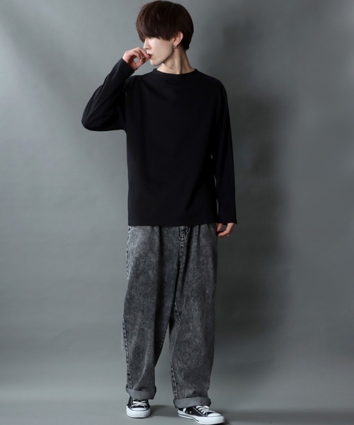 SITRY(シトリー)の「Heavy weight boat neck T-shirt/ヘビーウェイト ボートネックTシャツ(Tシャツ/カットソー・メンズ・ブラック/ホワイト/ネイビー/ヘザーグレー/チャコールグレー・M/L)」の10枚目の写真