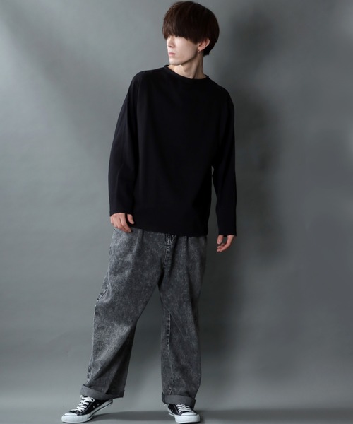 SITRY(シトリー)の「Heavy weight boat neck T-shirt/ヘビーウェイト ボートネックTシャツ(Tシャツ/カットソー・メンズ・ブラック/ホワイト/ネイビー/ヘザーグレー/チャコールグレー・M/L)」の13枚目の写真