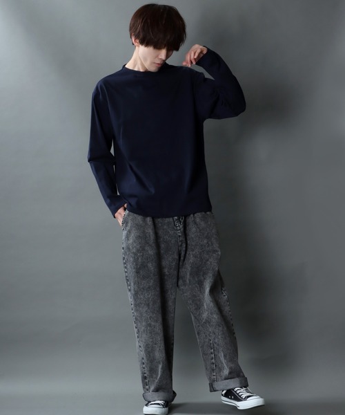 SITRY(シトリー)の「Heavy weight boat neck T-shirt/ヘビーウェイト ボートネックTシャツ(Tシャツ/カットソー・メンズ・ブラック/ホワイト/ネイビー/ヘザーグレー/チャコールグレー・M/L)」の16枚目の写真