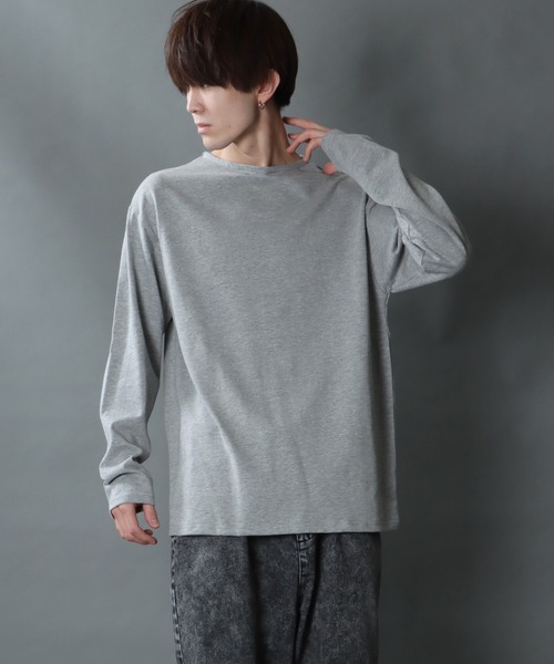 SITRY(シトリー)の「Heavy weight boat neck T-shirt/ヘビーウェイト ボートネックTシャツ(Tシャツ/カットソー・メンズ・ブラック/ホワイト/ネイビー/ヘザーグレー/チャコールグレー・M/L)」の20枚目の写真