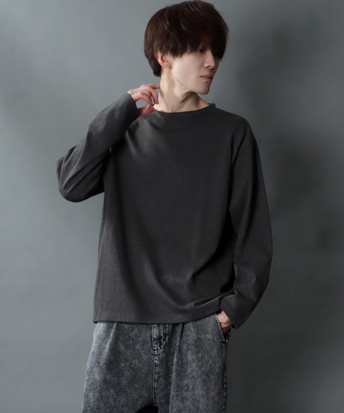 SITRY(シトリー)の「Heavy weight boat neck T-shirt/ヘビーウェイト ボートネックTシャツ(Tシャツ/カットソー・メンズ・ブラック/ホワイト/ネイビー/ヘザーグレー/チャコールグレー・M/L)」の21枚目の写真