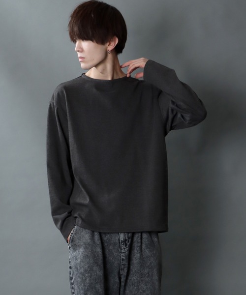 SITRY(シトリー)の「Heavy weight boat neck T-shirt/ヘビーウェイト ボートネックTシャツ(Tシャツ/カットソー・メンズ・ブラック/ホワイト/ネイビー/ヘザーグレー/チャコールグレー・M/L)」の22枚目の写真