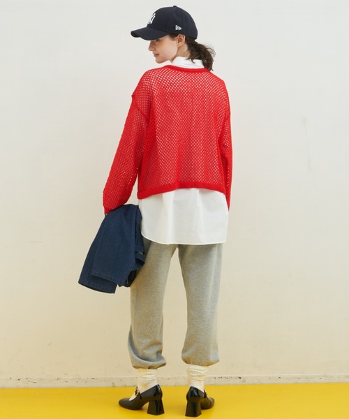 MERLOT（メルロー）の「アソートプルオーバー透かし編みメッシュニット（ニット/セーター・レディース・レッド/その他/ナチュラル・FREE）」の8枚目の写真