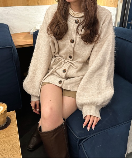 Ambre Ciel(アンブルシエル)の「2WAYモチモチニットカーディガン/【WEB/EC限定商品】(カーディガン/ボレロ・レディース・アイボリー/モカ/オレンジ・FREE)」の6枚目の写真