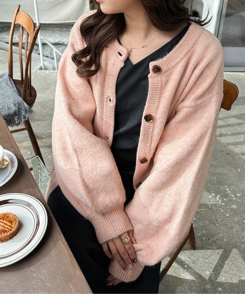 Ambre Ciel(アンブルシエル)の「2WAYモチモチニットカーディガン/【WEB/EC限定商品】(カーディガン/ボレロ・レディース・アイボリー/モカ/オレンジ・FREE)」の4枚目の写真