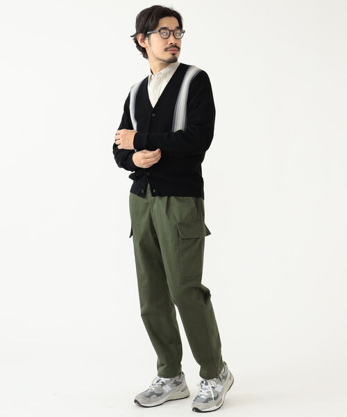 BEAMS PLUS(ビームスプラス)の「BEAMS PLUS / コットン ジャカード ストライプ カーディガン(カーディガン/ボレロ・メンズ・ブラック/イエロー系その他6/グリーン/ネイビー・SMALL/MEDIUM/LARGE/X-LARGE)」の5枚目の写真