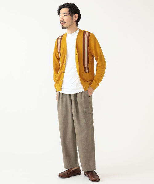 BEAMS PLUS(ビームスプラス)の「BEAMS PLUS / コットン ジャカード ストライプ カーディガン(カーディガン/ボレロ・メンズ・ブラック/イエロー系その他6/グリーン/ネイビー・SMALL/MEDIUM/LARGE/X-LARGE)」の12枚目の写真