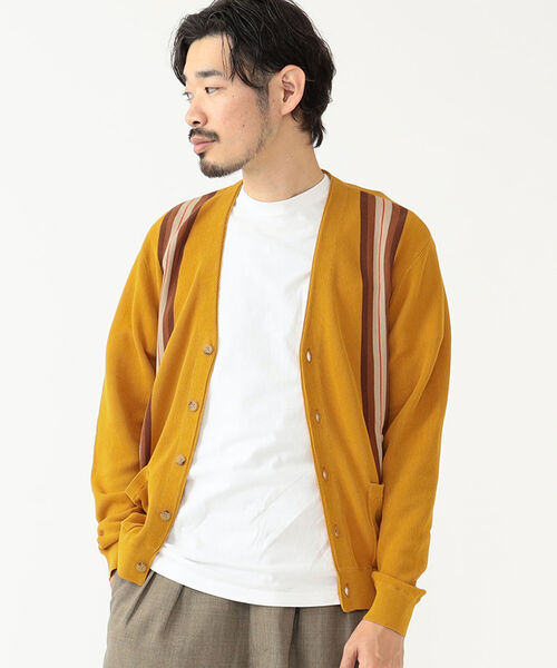 BEAMS PLUS(ビームスプラス)の「BEAMS PLUS / コットン ジャカード ストライプ カーディガン(カーディガン/ボレロ・メンズ・ブラック/イエロー系その他6/グリーン/ネイビー・SMALL/MEDIUM/LARGE/X-LARGE)」の14枚目の写真