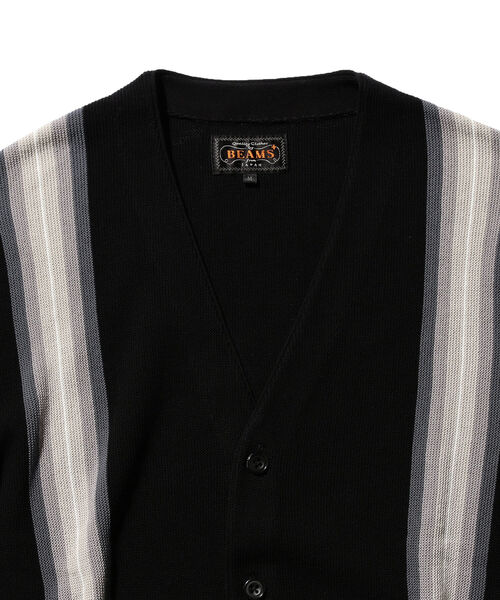 BEAMS PLUS(ビームスプラス)の「BEAMS PLUS / コットン ジャカード ストライプ カーディガン(カーディガン/ボレロ・メンズ・ブラック/イエロー系その他6/グリーン/ネイビー・SMALL/MEDIUM/LARGE/X-LARGE)」の16枚目の写真