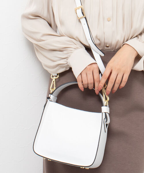NOLLEY’S（ノーリーズ）の「【MARANT/マラント】スクエアワンショルダー（ショルダーバッグ・レディース・キャメル/ホワイト/ミント・FREE）」の17枚目の写真