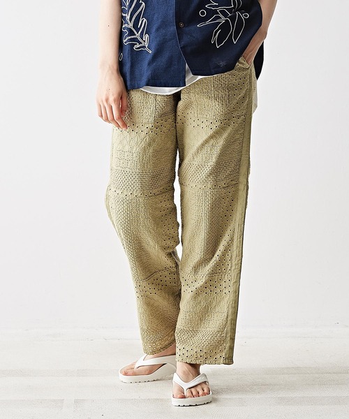 TOBILA（トビラ）の「無地カットレースイージーストレートパンツ（その他パンツ・レディース・レッド/ブラック/オリーブ・M）」の3枚目の写真