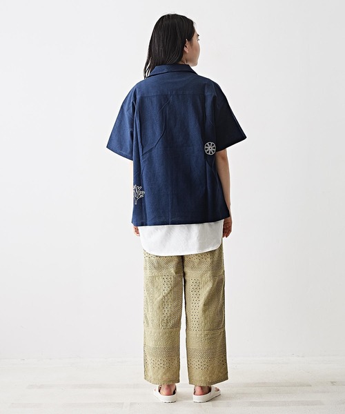 TOBILA（トビラ）の「無地カットレースイージーストレートパンツ（その他パンツ・レディース・レッド/ブラック/オリーブ・M）」の7枚目の写真