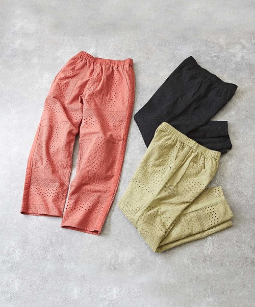 TOBILA（トビラ）の「無地カットレースイージーストレートパンツ（その他パンツ・レディース・レッド/ブラック/オリーブ・M）」の17枚目の写真