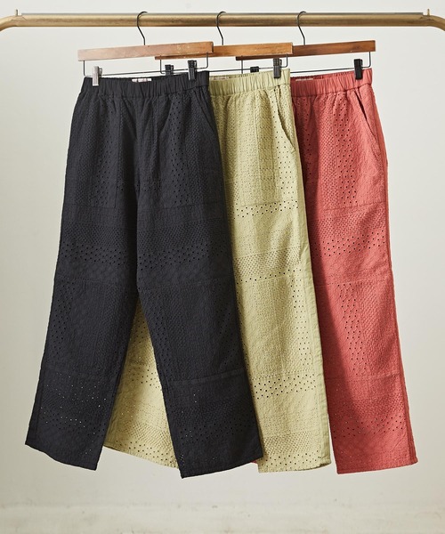 TOBILA（トビラ）の「無地カットレースイージーストレートパンツ（その他パンツ・レディース・レッド/ブラック/オリーブ・M）」の18枚目の写真