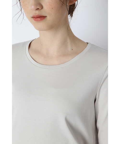 human woman（ヒューマンウーマン）の「オーガニックコットンスムース長袖Ｔシャツ（Tシャツ/カットソー・レディース・グレー/ホワイト・MEDIUM/LARGE）」の16枚目の写真