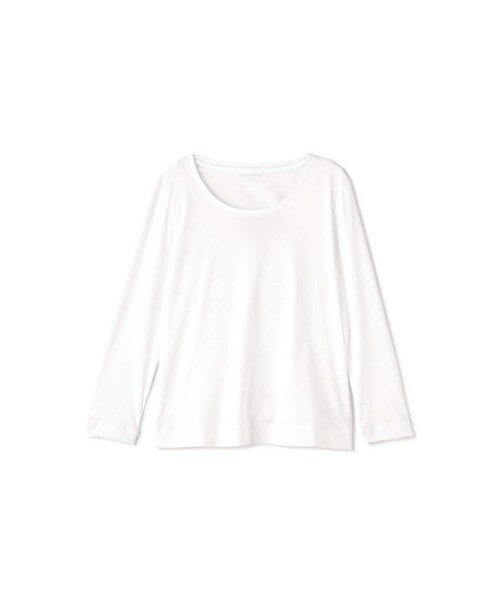 human woman（ヒューマンウーマン）の「オーガニックコットンスムース長袖Ｔシャツ（Tシャツ/カットソー・レディース・グレー/ホワイト・MEDIUM/LARGE）」の20枚目の写真