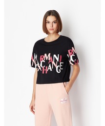 ARMANI EXCHANGE | 【A|X アルマーニ エクスチェンジ】デザインロゴ　クルーネック半袖Tシャツ/CROPPED(Tシャツ/カットソー)
