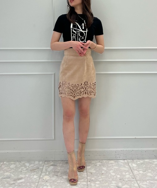 EIMY ISTOIRE（エイミーイストワール）の「eimyロゴフィットTシャツ（Tシャツ/カットソー・レディース・ホワイト/サックスブルー/ブラック/イエロー・FREE）」の10枚目の写真