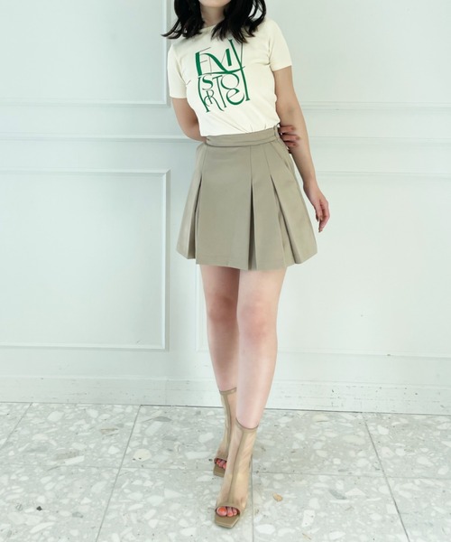 EIMY ISTOIRE（エイミーイストワール）の「eimyロゴフィットTシャツ（Tシャツ/カットソー・レディース・ホワイト/サックスブルー/ブラック/イエロー・FREE）」の12枚目の写真