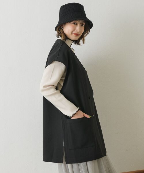 RETRO GIRL(レトロガール)の「ベルト付きゆるベスト(ベスト・レディース・ライトベージュ/ブラック/ライトグレー・FREE)」の9枚目の写真