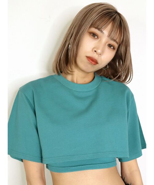 EMODA(エモダ)の「レイヤードハーフトップ(Tシャツ/カットソー・レディース・ブラック/グレー/ホワイト/グリーン・FREE)」の9枚目の写真