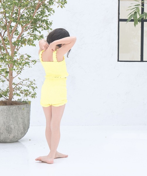 LOWRYS FARM（ローリーズファーム）の「ＳＷＩＭシャーリングセットアップ　182285（水着・キッズ・イエロー/ピンク/ブルー・110cm/120cm/130cm）」の3枚目の写真