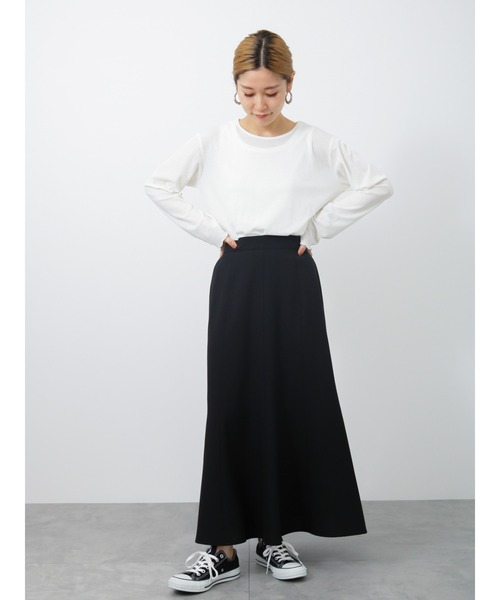 Samansa Mos2 blue（サマンサモスモスブルー）の「シアーロンT（Tシャツ/カットソー・レディース・グレー/オフホワイト/ブラック・MEDIUM/LARGE）」の6枚目の写真