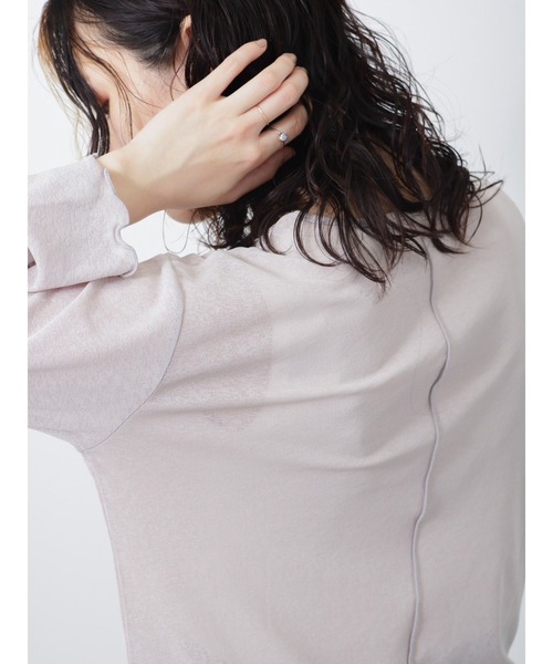 Samansa Mos2 blue（サマンサモスモスブルー）の「シアーロンT（Tシャツ/カットソー・レディース・グレー/オフホワイト/ブラック・MEDIUM/LARGE）」の18枚目の写真